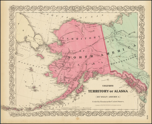 22-Alaska Map By G.W.  & C.B. Colton