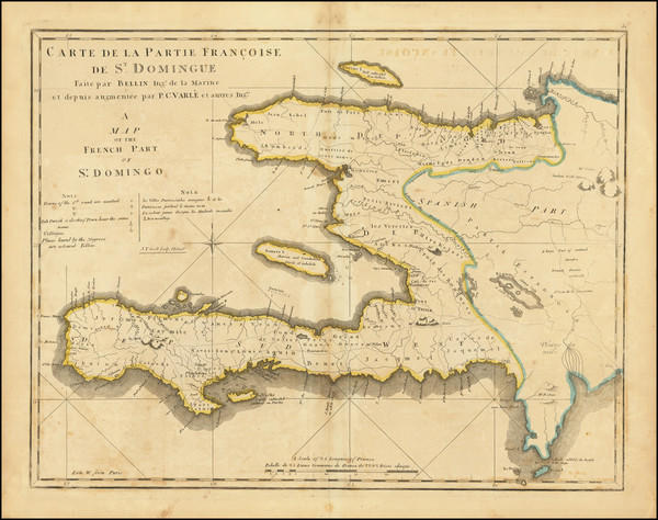 55-Hispaniola Map By Mathew Carey