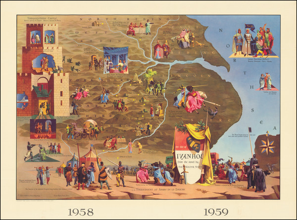 20-England, British Counties and Pictorial Maps Map By Everett Henry