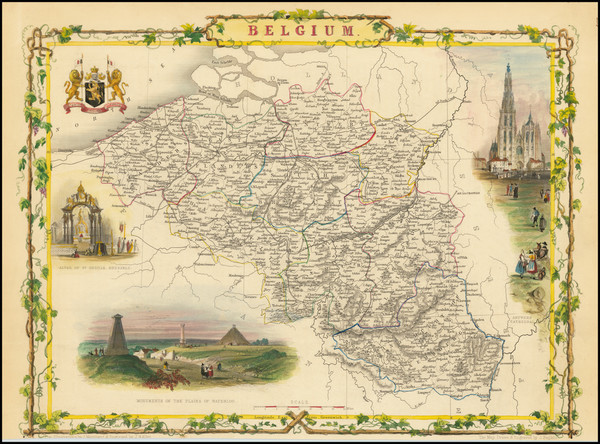 2-Belgium Map By John Tallis