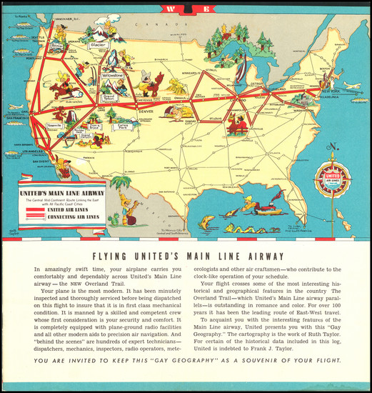 91-United States and Pictorial Maps Map By Ruth Taylor White