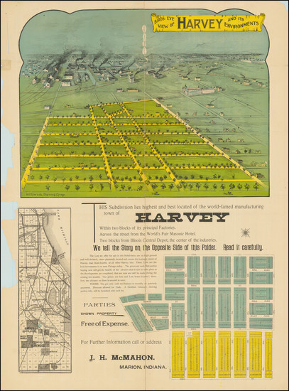 76-Illinois and Chicago Map By W.H. Tyler & Co.