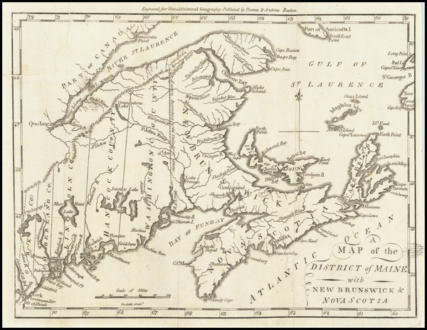 67-Maine and Eastern Canada Map By 