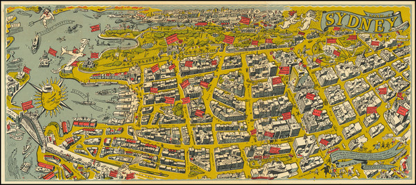 12-Australia and Pictorial Maps Map By Roderick Shaw