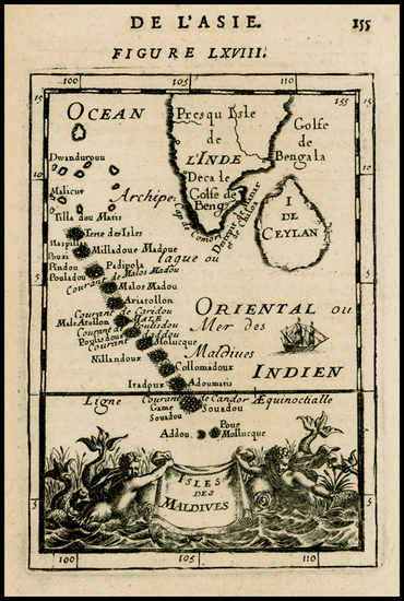 5-India and Other Islands Map By Alain Manesson Mallet