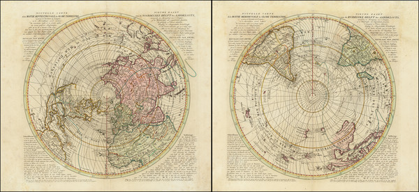 81-World, Northern Hemisphere, Southern Hemisphere and Polar Maps Map By Nicolaas Van Ewyk