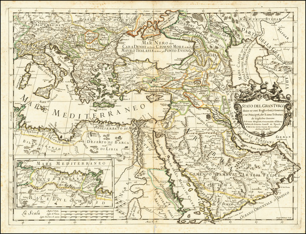 52-Turkey, Middle East, Arabian Peninsula, Turkey & Asia Minor, Egypt and North Africa Map By 