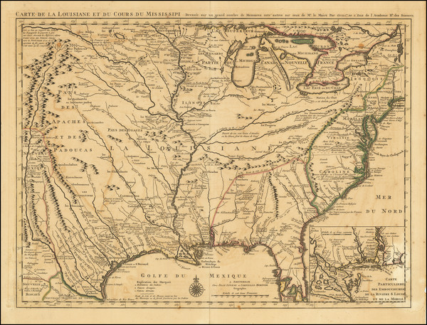 14-South, Southeast, Midwest and Southwest Map By Johannes Covens  &  Cornelis Mortier