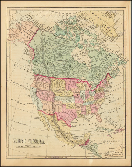 37-North America Map By Sidney Morse