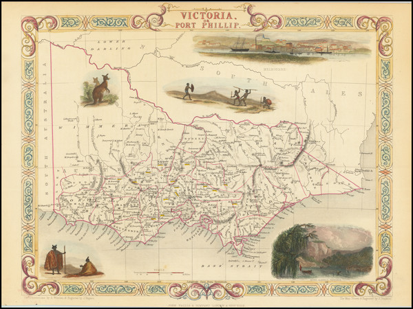 75-Australia Map By John Tallis