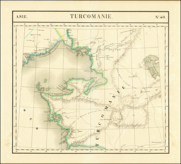 75-Central Asia & Caucasus Map By Philippe Marie Vandermaelen