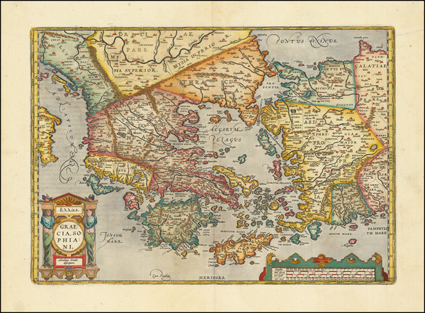 72-Turkey, Turkey & Asia Minor and Greece Map By Abraham Ortelius