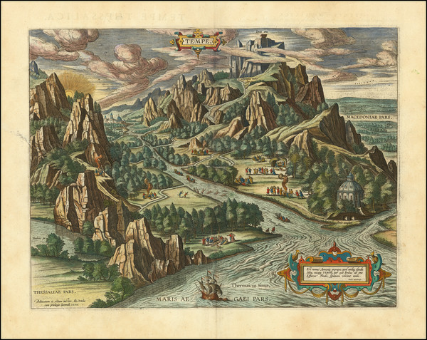 86-Greece Map By Abraham Ortelius