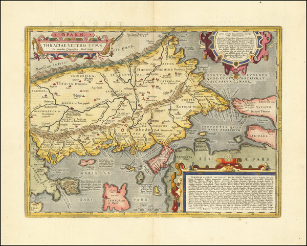 8-Turkey, Turkey & Asia Minor and Greece Map By Abraham Ortelius