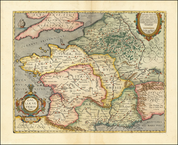 40-France Map By Abraham Ortelius