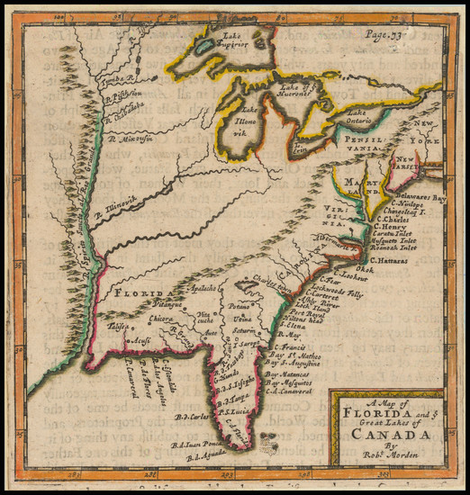 28-United States, Mid-Atlantic, Southeast and Midwest Map By Robert Morden