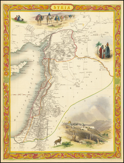 2-Middle East and Holy Land Map By John Tallis