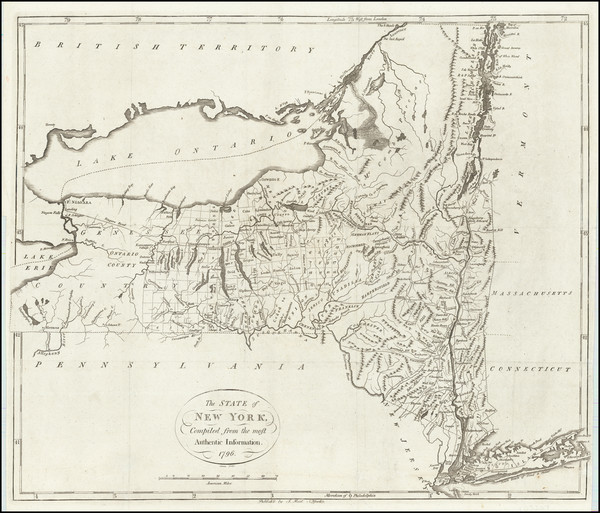 70-New York State Map By John Reid