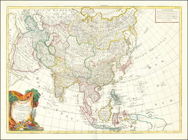19-Asia Map By Paolo Santini / Giovanni Antonio Remondini