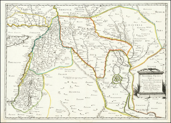 61-Middle East and Holy Land Map By Pierre Mariette