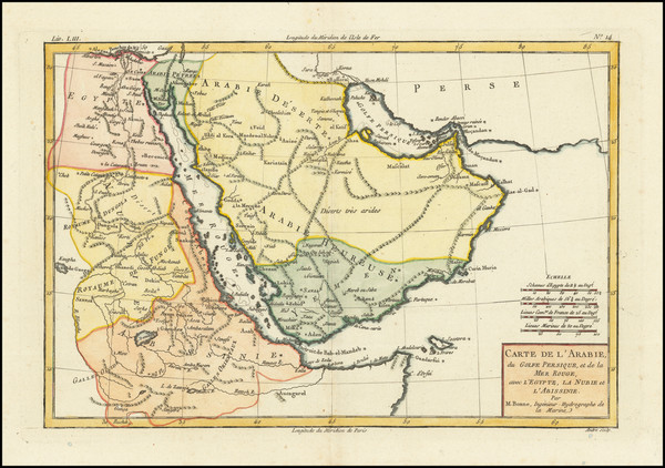 27-Middle East and Arabian Peninsula Map By Rigobert Bonne