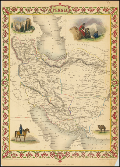 90-Central Asia & Caucasus, Middle East and Persia & Iraq Map By John Tallis