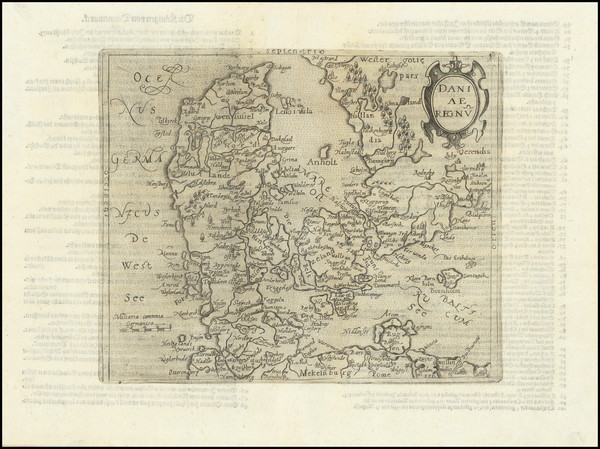52-Denmark Map By Johannes Matalius Metellus