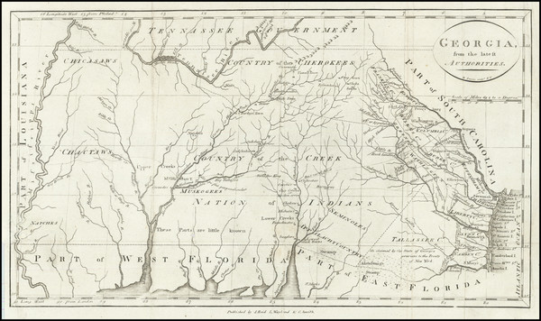 45-South, Alabama, Mississippi, Southeast and Georgia Map By John Reid