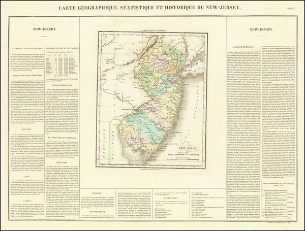 93-New Jersey Map By Jean Alexandre Buchon