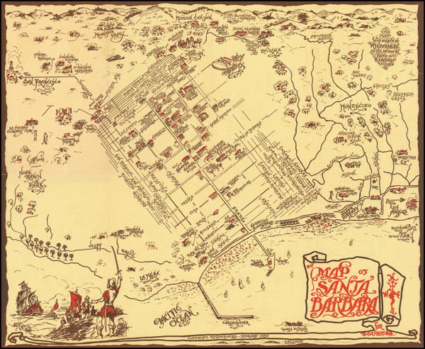 8-Pictorial Maps and Other California Cities Map By William Johnson Goodacre