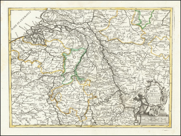 55-Netherlands and Belgium Map By Francesco Griselini