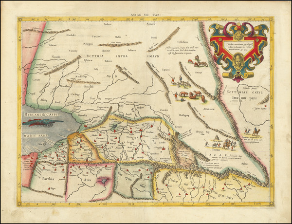 61-Central Asia & Caucasus and Persia & Iraq Map By  Gerard Mercator