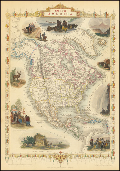 25-North America Map By John Tallis