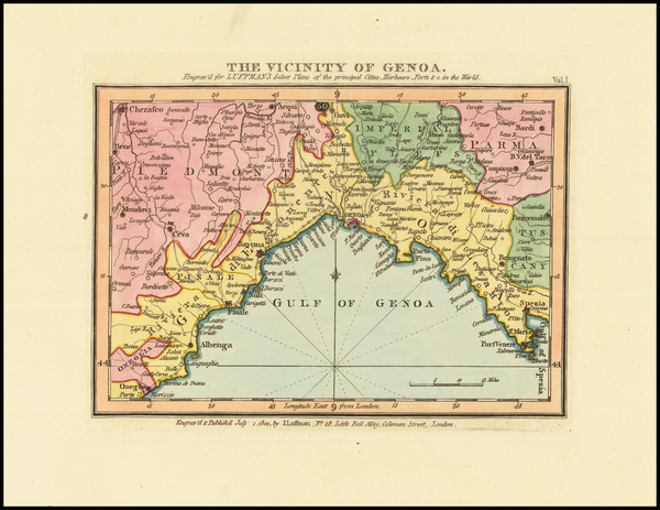 36-Northern Italy Map By John Luffman