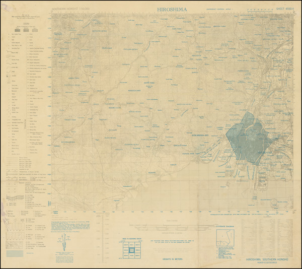 77-Japan and World War II Map By 650th Engineer Topographic Battalion 