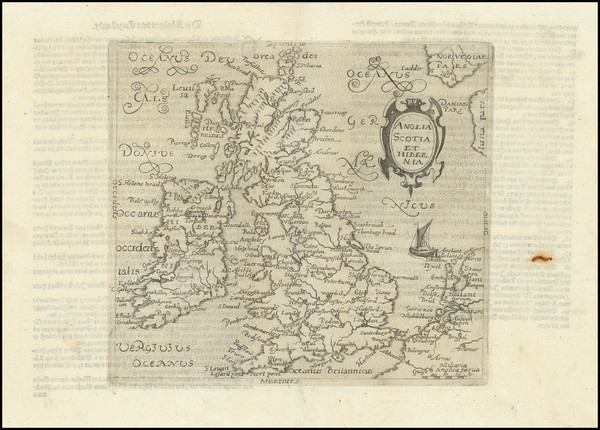 15-British Isles, England and Ireland Map By Johannes Matalius Metellus