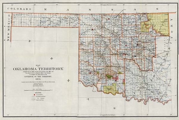 65-Plains and Southwest Map By General Land Office