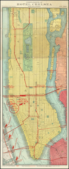 82-New York City Map By Rand McNally & Company