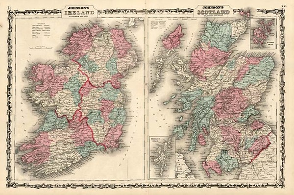 27-Europe and British Isles Map By Benjamin P Ward  &  Alvin Jewett Johnson