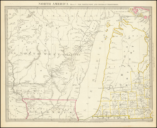 31-Illinois, Michigan and Wisconsin Map By SDUK