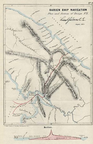 34-Central America Map By Saunders & Stantera