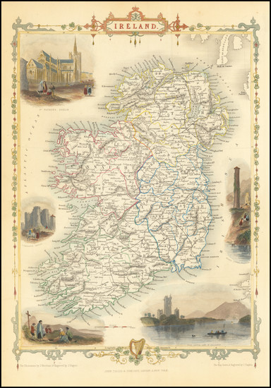 75-Ireland Map By John Tallis