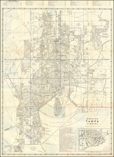 16-Florida Map By MacDonald Printing Co. - Tampa