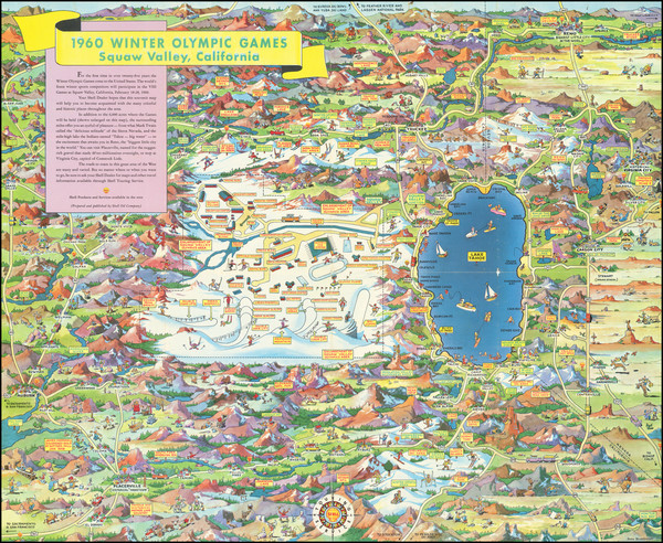 3-Pictorial Maps and California Map By Don Bloodgood