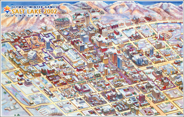 69-Utah, Utah and Pictorial Maps Map By Salt Lake Olympic Committee