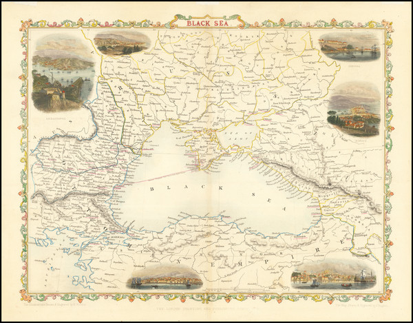 90-Ukraine, Turkey, Central Asia & Caucasus and Turkey & Asia Minor Map By John Rapkin