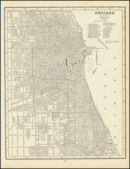 93-Illinois and Chicago Map By George F. Cram