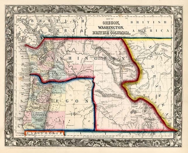 81-Rocky Mountains Map By Samuel Augustus Mitchell Jr.