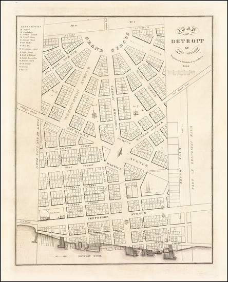 25-Michigan Map By John Mullett / J.O. Lewis