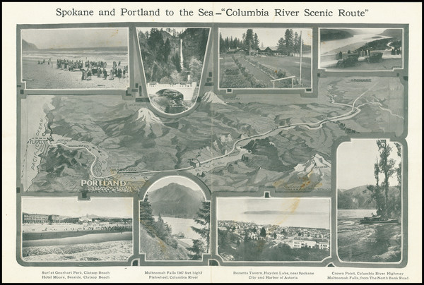 42-Oregon and Washington Map By Fred A. Routledge